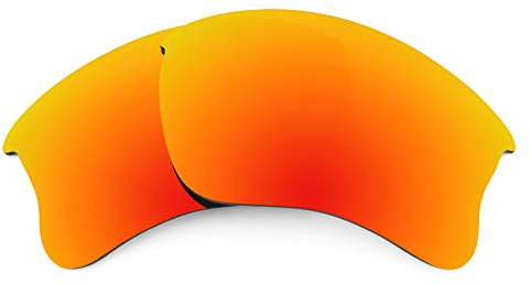 Revant Verres de Rechange Compatibles avec Oakley Flak Jacket XLJ, Polarisés, Rouge Feu MirrorShield