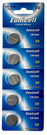 Eunicell Marca 5 x CR1620 3 V de Litio Pilas de Botón Ventas Alemania