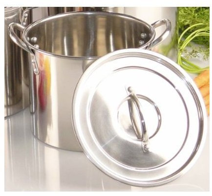 2 X Buckingham Stainless Steel Stock Pot 23 cm / 8 Ltr. RRP £20