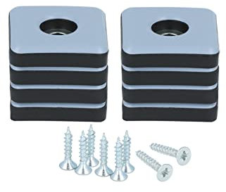 GLEITGUT 8 x Teflongleiter zum Schrauben 25 x 25 mm PTFE Möbelgleiter eckig 5 mm stark