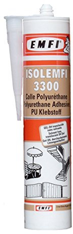 EMFI MGA40021 Cartouche ISOLEMFI 3300 PU Gel D4 Rapide Transparent pour Bois extérieur de 300 ML-50040AE064