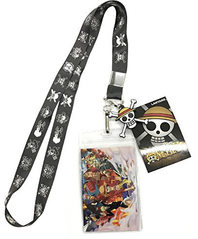 One Piece Flaggen Lanyard mit Badge ID Halter und PVC Charme