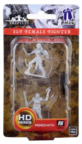 Pathfinder: Deep Cuts Unpainted Miniatures: Elf Female Fighter