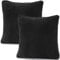 CelinaTex 2er Set Kissenbezug 40x40 cm Doppelpack Coral Fleece Kissenhülle, Dekokissen Bezug Sofakissenbezug Comfortable schwarz 5001316