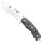 Cudeman Cuchillo 124-M JJSK1 hoja de acero böhler N-695 de 12 cm empuñadura de micarta negra de 11,5 cm para caza, pesca, supervivencia y bushcraft + Portabotellas regalo