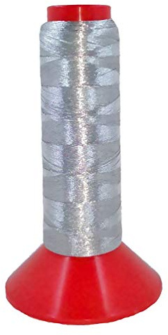 Glitzer-Stickgarn auf 1000 Meter Spulen in der Farbe Silber