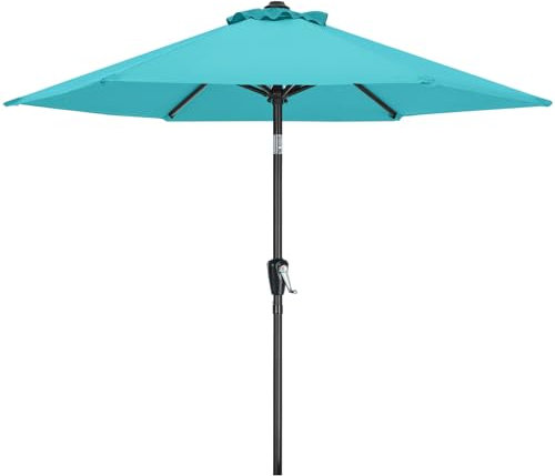 MasterCanopy Patio Umbrella for Outdoor Market Table (2.3M,Turquoise)