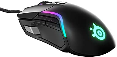 SteelSeries Rival 5 Gaming Mouse with PrismSync RGB Lighting and 9 Programmable Buttons � FPS, MOBA, MMO, Battle Royale � 18,000 CPI TrueMove Air Optical Sensor - Black (Renewed)
