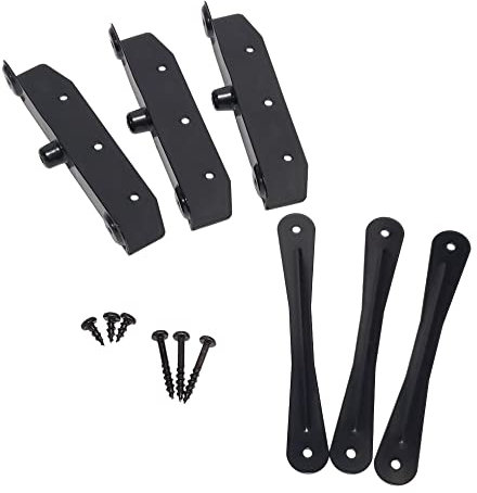 Louvers Hardware Set für Jalousien und Rollläden, Komplettset für 11 Bretter, Edelstahl E-beschichtet schwarz - DHLH-02