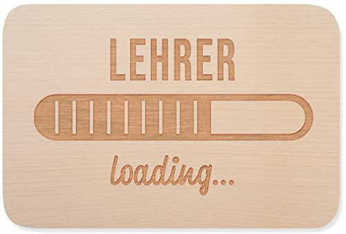 JUNIWORDS Frühstücksbrettchen, Lehrer loading, Holzbrett Frühstücksbrett Holzbrettchen (1004427)