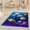 Pasha Home Kinder-Innenmatte aus Weichem Chenille-Stoff – rutschfest und Fleckenbeständig – Spielmatte mit Planetenmuster, 160x230 cm