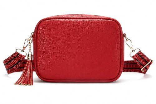 Women's PU Leather Crossbody Bag Small Adjustable Everyday Shoulder Purse
