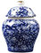 Folpus Ingwerglas Aus Porzellan, Orientalischer Stil, Teedose, Glasiertes Vorratsglas, Dekorative Keramik Blumenvase, 330 Ml, Heimdekoration,