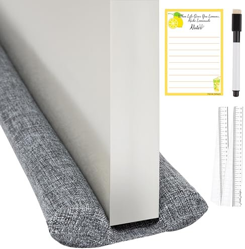 Draught Excluder for Doors-Double Sided Draft Excluder for Doors. 30-36 Draught Excluder for Bottom of Door. Smell, Light and Noise Blocker Air Insulation, Energy Saving Exterior and Interior Doors