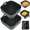 BYKITCHEN Air Fryer Silicone Liner, 2 PCS 9 Inch Extra Large Air Fryer Liners for Tower Oven, Air Fryer Accessories for Cosori 5.5L,Ninja Speedi 5.7L, Tefal 6.5L, Instant 5.7L Air Fryer(Inner 20.5CM)