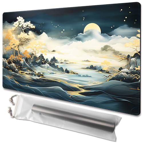 MTG Spielmatte, Größe 61 x 35,6 cm, kostenlose Aufbewahrungstaschen, rutschfeste Unterseite, ideal für Kartenspiel-Enthusiasten, TCG-Spielmatte (Autumn Dream-No Deck)