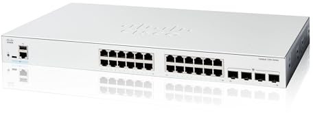 Cisco Catalyst 1200-24T-4G Smart Switch, 24 porte GE, 4 porte SFP 1GE, protezione limitata a vita (C1200-24T-4G)