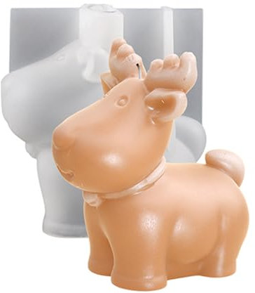 YEJAHY 3D Kerzenform Silikon Weihnachten Kerzenformen, DIY silikonform kerze, für Selbstgemachte Duftkerzen, Weihnachtliche Basteldekorationen, Silikonharzformen (F)