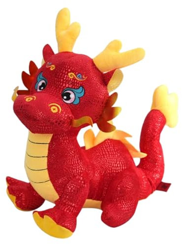 Raxove Peluche de Dragon en Peluche, Jouet en Peluche de Dragon pour Enfant, Peluche de Dragon en Peluche, Figurine d'animal en Peluche Douce, Fournitures de fête de Mascotte du Zodiaque Chinois