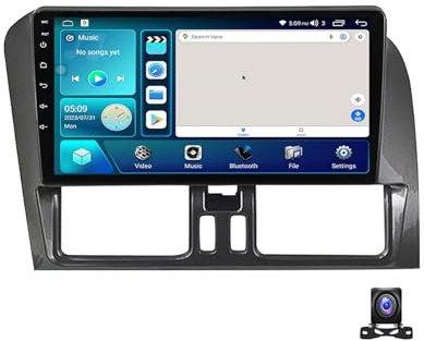 Android 12 Autoradio 2 Din Radio Für Volvo XC60 2008~2017 9 Zoll Android Mit Navi Stereo Auto Bluetooth Doppel Din Radio Mit Rückfahrkamera FM Radio Carplay/Auto,B,4 Core M150S 2G+32G