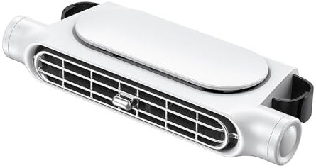 Shkalacar 5V 2A USB Autositz Lüfter, Betriebener Auto Kopfstützen Kühlventilator mit 3 Windgeschwindigkeiten, Tragbarer Fahrzeug Rücksitz Lüfter für Auto, LKW, SUV(Weiß)