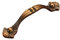 Chinesischer Retro-Schranktürgriff, antiker chinesischer gelber Bronze-Garderobenschrank, Schubladenschrank, Türgriff-Hardware (Size : 5820 96 coffee)