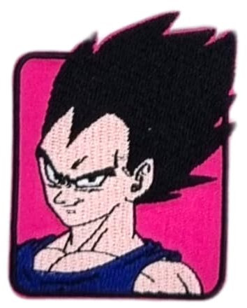 Comercial Mercera, Aufnäher Patches, Dragonball Z, Vegeta - Charakter, Aufnäher Ideal für Mützen, Jacken, T-Shirts oder Schultaschen, 100% Polyester, 7x5 Zentimeter
