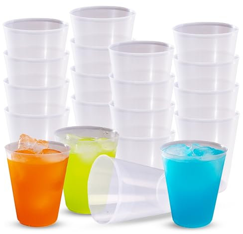 TUKA - 100 Vasos Reutilizables Tipo Sidra de 480 ML - Plástico Duro Resistente - Ecológicos - Libre de BPA - Para Fiestas, Eventos, Copas, Gin Tonic - Vasos Grandes (100, 480 ml)