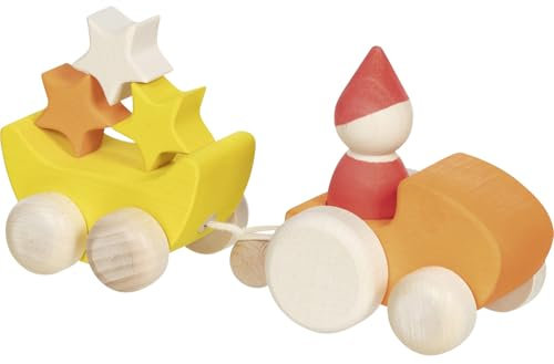 goki 55861 - Kleiner Sternensammler - aus hochwertigem Ahornholz - goki Evolution - Bunte Farben auf Wasserbasis - Made in Europa