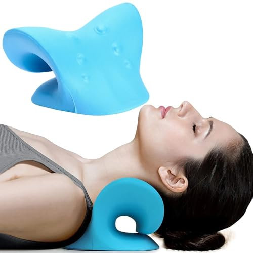 Nacken-und Schulter-Relaxer,Cloudy Neck,Orthopädisch, Nackenstrecker, Entspannungskissen, Linderung von Schmerzen im Kiefergelenk und Ausrichtung der Halswirbelsäule, Chiropraktikkissen, Nackendehner