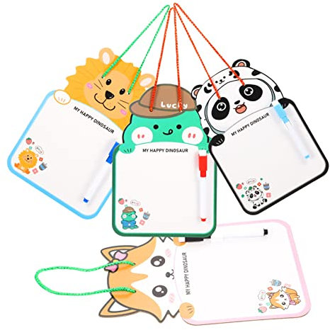 CANIGHT 4 Stück Doppelseitige Cartoon-schreibtafeln Nachrichtentafeln Für Kinder Trocken Abwischbare Whiteboards Mit Halterung