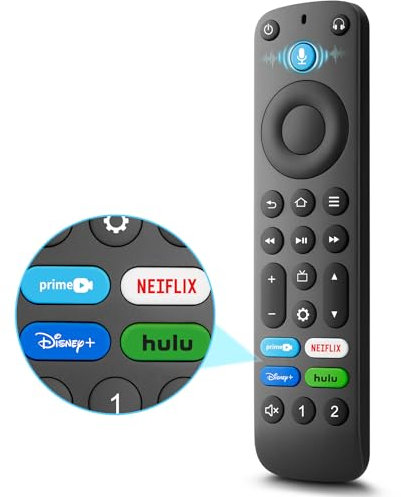 Sprachfernbedienung Ersatz für Fire Smart Streaming Media Geräte, für Fire TV Stick(2nd Gen/3rd Gen/Lite/4K Max)/für Fire TV Cube(1st&2nd&3rd Gen)