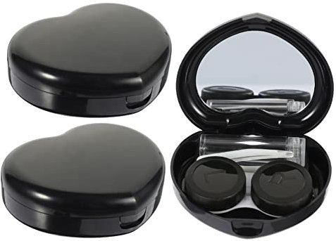 TOVINANNA 3sets Travel Contacts Lens Case Mirror Portable Organizer Leakproof Storage Box for Eye Contacts