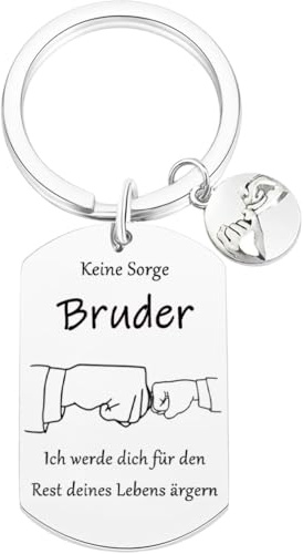 Tecreo Bruder Geschenke von Schwester Schlüsselanhänger Geschenk für Großer Bruder, kleiner Bruder, Brüder in Law, Lustiges Geschenk für Männer BFF bester Freund Geburtstag Geschenk