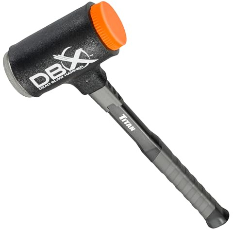 Titan DBX 63632 28oz Dead Blow Hammer with Interchangeable Polyurethane and Steel Striking Faces
