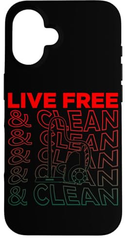 Limpieza con aspiradora en vivo libre y limpia Carcasa para iPhone 16