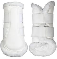 HKM Comfort Premium Fur Gamaschen, Weiß/Weiß, M
