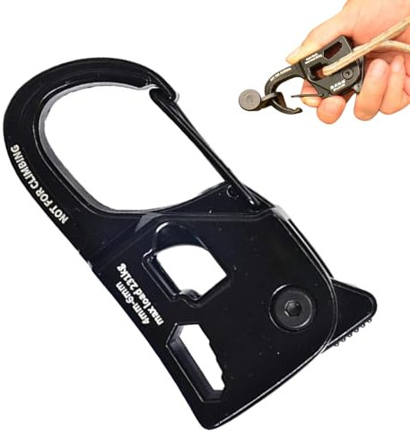 Paaracord Tightening Tool - Tent Rope Clamp, Outdoor Tension Adjuster | Rust Proof Slip Loock Gear, Compact Travel Setup for Camping Hiking Shelter Backpack Trail Tent Ground Annchor Use