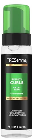 TRESemmé Air Dry Foam 1 ct Bouncy Curls Foam for Humidity Protection, with Peptide Blend, 7.5 fl oz