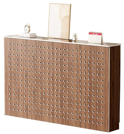 WYHBXD Cubiertas para Radiadores, para CalefaccióN, Suelo De BañO MarróN, DiseñO Moderno Rejillas, Estante Madera PVC para Armarios, para Sala Estar Y Pasillo(70x80x15cm/28x31x6)