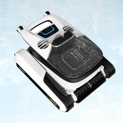 Robot de nettoyage automatique de piscine, aspirateur sans fil rechargeable avec double moteur pour piscines souterraines jusqu'à 200 mètres cubes