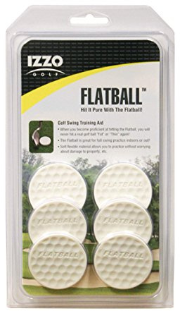 IZZO Golf Flatball Swing Training Aid,FB-401,White,6 X 6