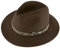 Alpenleder Fedora Hut Siena | Handgefertigter Wollhut Filzhut Wollfilzhut Hut Hat Herren (XL (61-62 cm), Tabak)