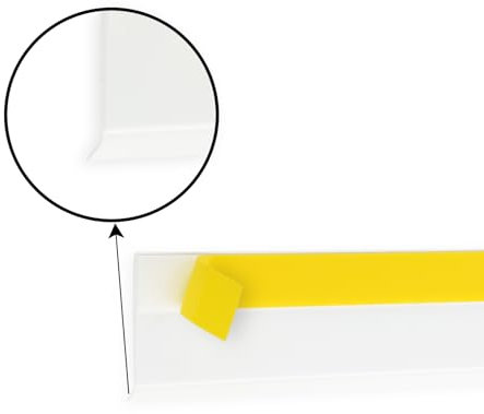 NOBILY Fensterleiste 30mm mit Lippe / 1 Meter - 50 Meter/PVC - Fensterleisten Flachleisten Kunststoffleisten Profileleisten Abschlussleisten Zierleisten zur Fenster Montage
