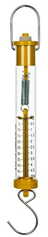 Eisco Labs Newton Kraftmesser-Federwaage: max. Kapazität 50 N, 5 kg, mit doppelter Skala beschriftet
