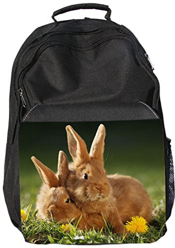 +++ Kaninchen HASE - Schwarzer RUCKSACK Rucksäcke Backpack Bag - KAN 03