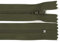 Schnoschi 2 Stück 18 cm Langer Spiralreißverschluss, Nicht teilbar, olivgrün, 3mm Laufschiene Reißverschluss