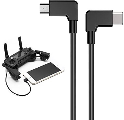 iEago RC Cavo Dati Micro USB a Type C OTG 29cm Drone Telecomando Data Cable Tablet e Telefono trasferimento Cavo di Ricarica Linea per DJI Mavic Mini/Mini SE/Pro/Spark/Mavic Air/Mavic 2 Pro & Zoom