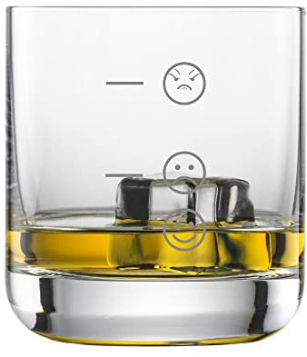 Whiskyglas mit Gravur - Geschenkidee zum Geburtstag – Geschenk für Männer und Frauen – Lustiges Geschenk – Stimmungsglas – Smiley