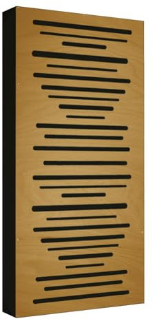 Addictive Sound Akustikpaneele Holz - Schalldämmung AbFuser Wood - Akustikplatten Perfekt zum Hause, Studio, Konferenzraum, Club - Acoustic Panel mit den Maßen 100x50x11,5 cm - Hellbraun